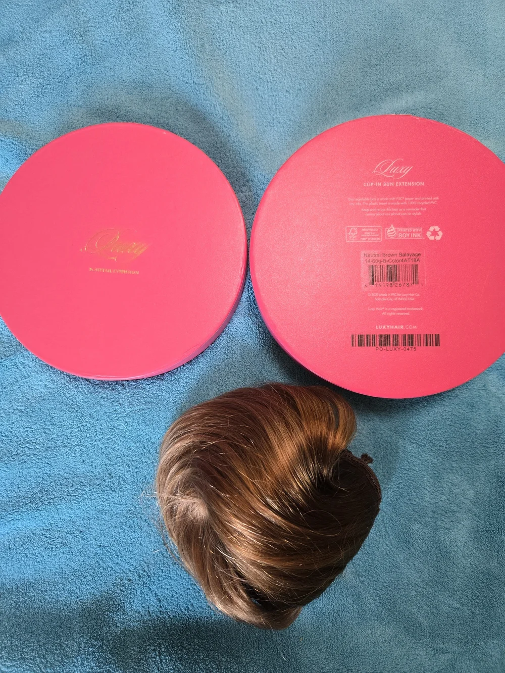 Lux Clip-In Bun Extension - Neutral Brown Balyage